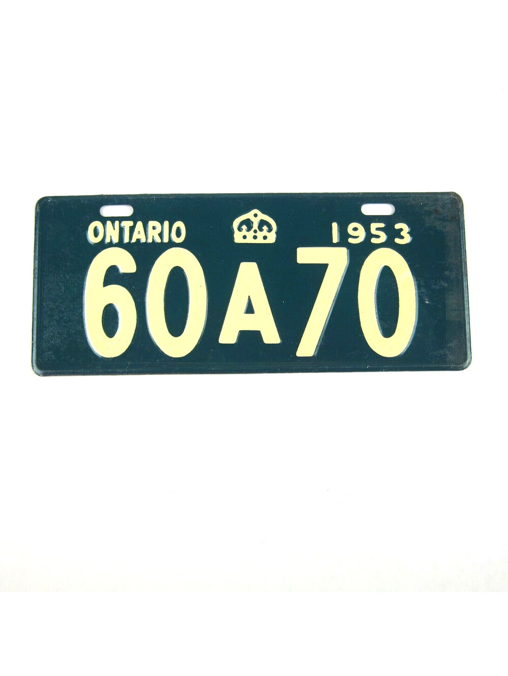 Vintage 1953 Wheaties Cereal Ontario Canada Metal Bicycle License Plate 60A70